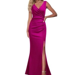 Elegant Pink Evening Gown